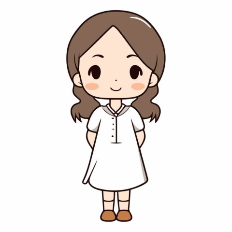 Illustration of a female nurse wearing a white coat and smiling.