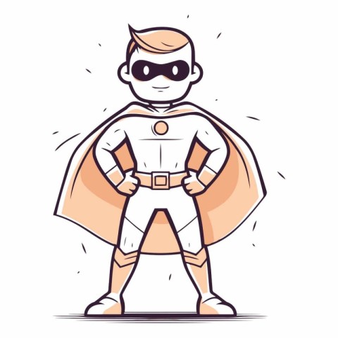 Superhero cartoon character isolated on a white background.