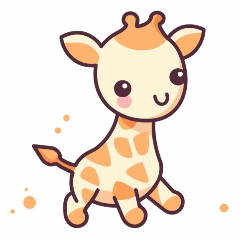 Cute cartoon giraffe of a giraffe.