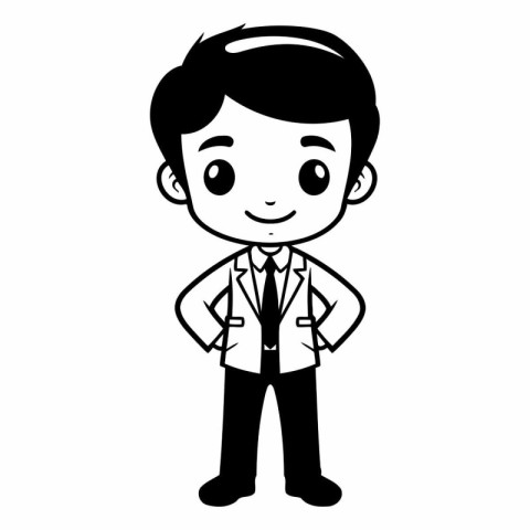 businessman cartoon on white background vector illustration grap