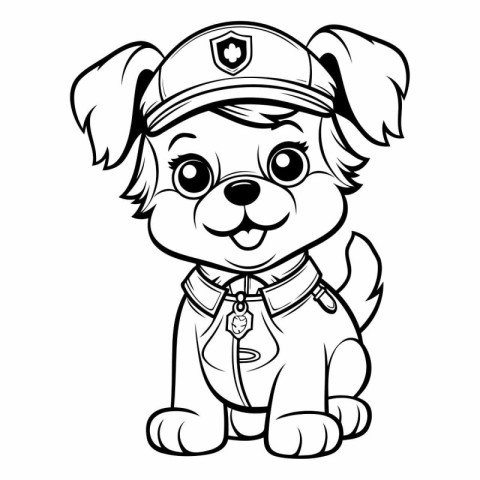 Puppy in the form of a police officer