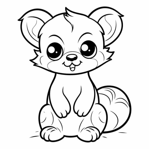 Coloring book for children: Cute baby hamster