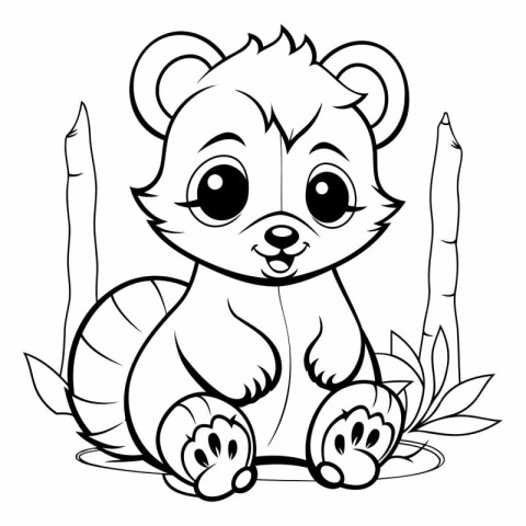 Coloring Page Outline Of cartoon bear.