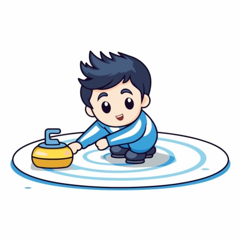 boy playing with soap and bathtub cartoon vector illustration gr