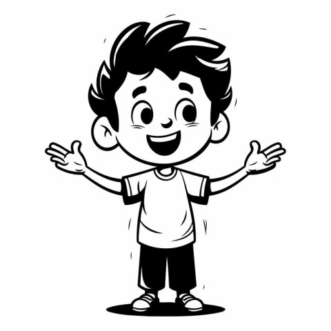 Boy cartoon design. Kid childhood little people lifestyle and pe