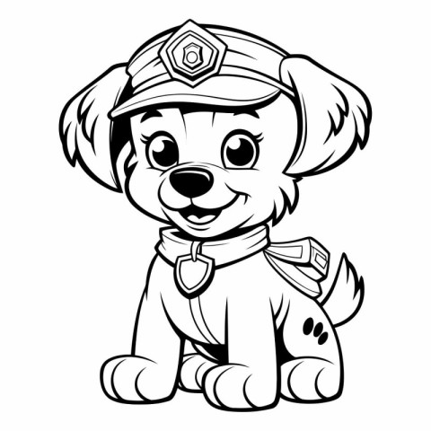 Puppy in the form of a police officer