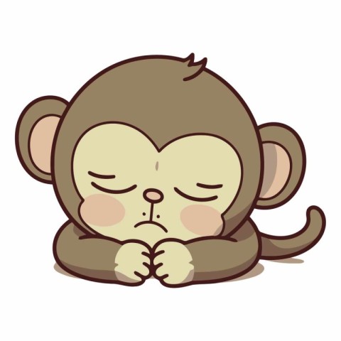 Cute monkey sleeping of a cute monkey sleeping.