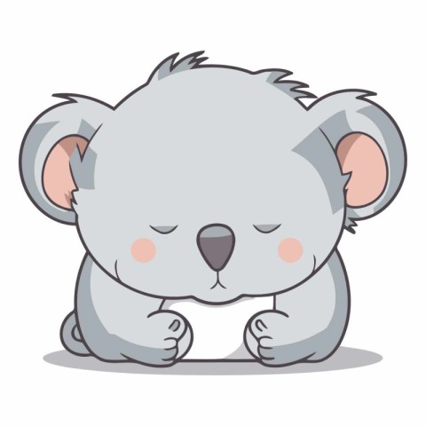 Cute koala character cartoon style vector illustration. eps 10