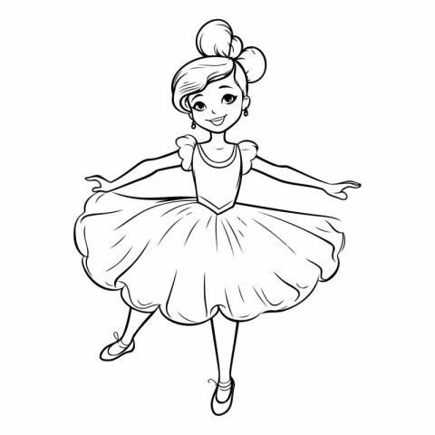 Cute little ballerina in a tutu.