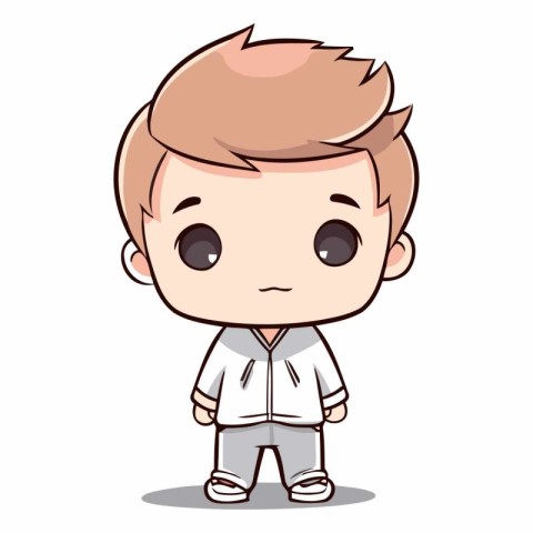 Sad Boy - Cute Cartoon Vector IllustrationÃ¯Â»Â¿