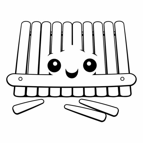 Kawaii happy roller coaster icon. Cartoon illustration of kawaii