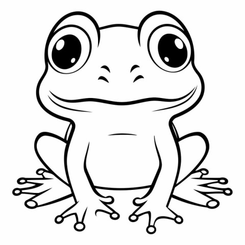 Frog - Coloring book for children (Vector illustration. EPS 10)