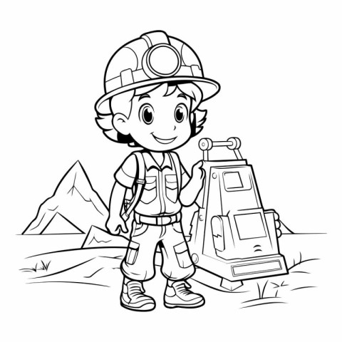 Coloring Page Outline Of a Fireman or Fireman Cartoon Character