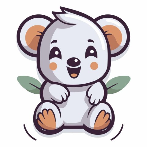 Cute koala cartoon of a cute koala.