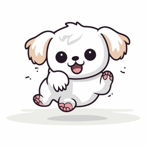 Cute dog cartoon of a cute dog mascot.