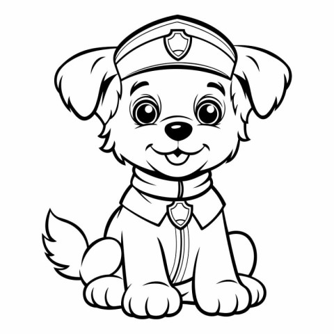 Cute Dog Pilot Cartoon Mascot Character Vector Illustration.