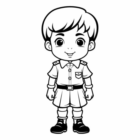 cute little boy cartoon vector illustration graphic design vecto