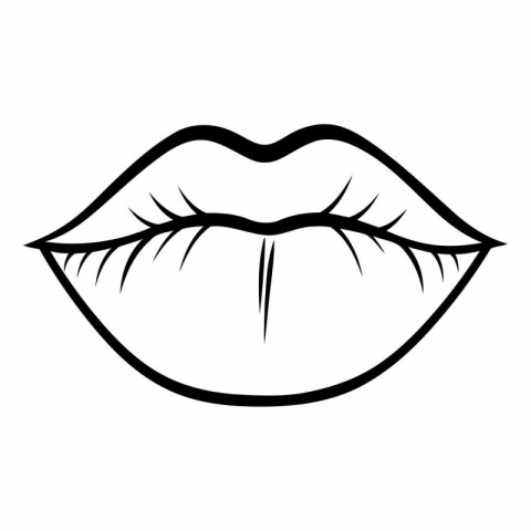 Lips icon. Simple illustration of lips icon for web design isola