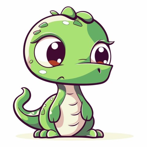 Cartoon crocodile isolated on a white background.