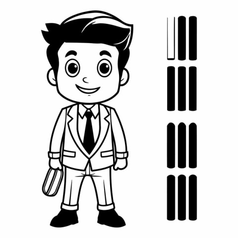 School boy with briefcase and blackboard icon vector illustratio