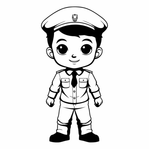 Cute boy in pilot costume cartoon vector illustration graphic de