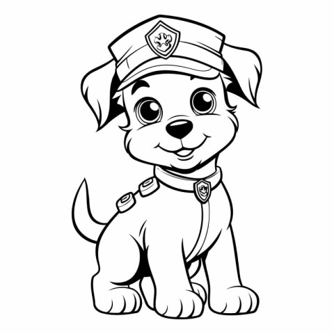 Puppy in the form of a police officer