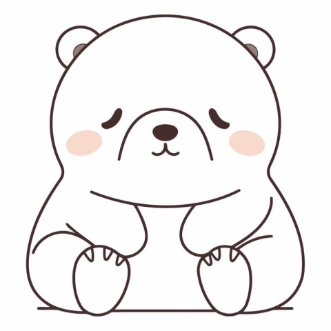 cute little bear cartoon vector illustration graphic design vect