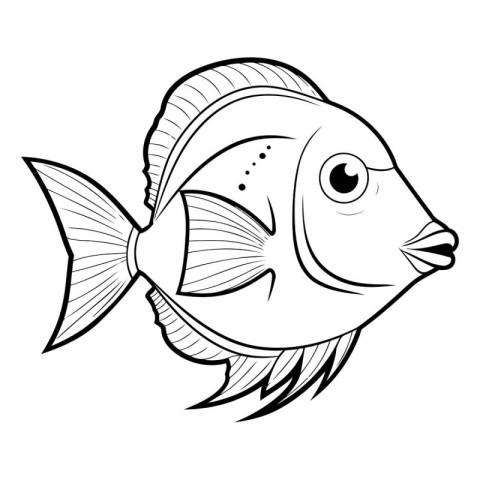 vector illustration of a fish isolated on a white background. bl