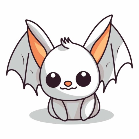 Cute little bat character cartoon for your design.