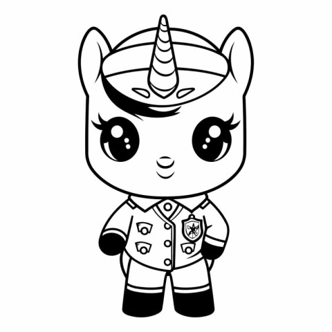 cute little unicorn kawaii character vector illustartion design