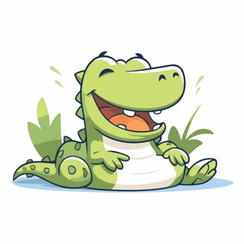 Cute crocodile of a cartoon crocodile.