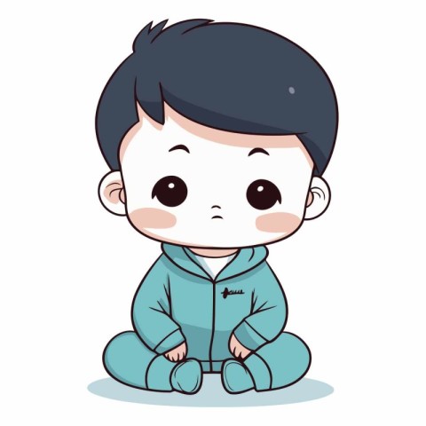 cute little boy in pajamas design.