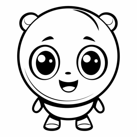 Cute Polar Bear Cartoon Mascot Character Vector Illustration.