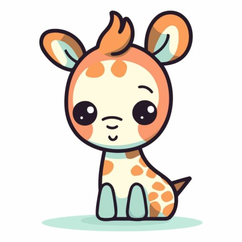 Cute cartoon giraffe of a giraffe.