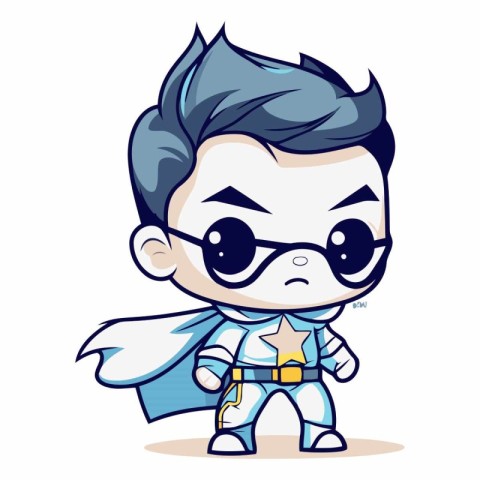 Superhero Boy Cartoon Mascot Character.