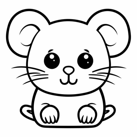 Cute mouse icon. Cartoon illustration of cute mouse vector icon