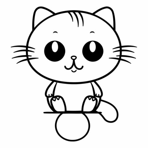 cute cat animal cartoon vector illustration graphic design in bl