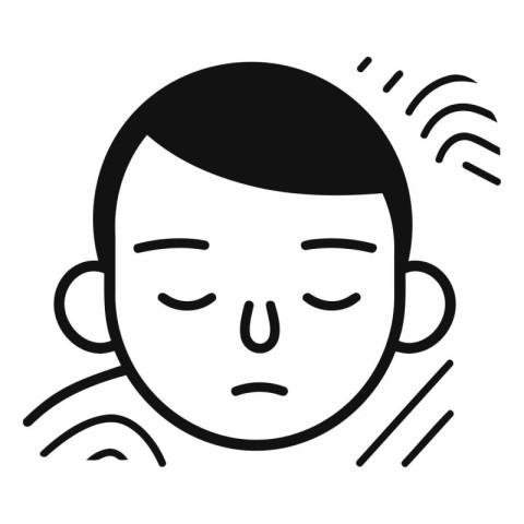 Sad boy icon. Simple illustration of sad boy vector icon for web