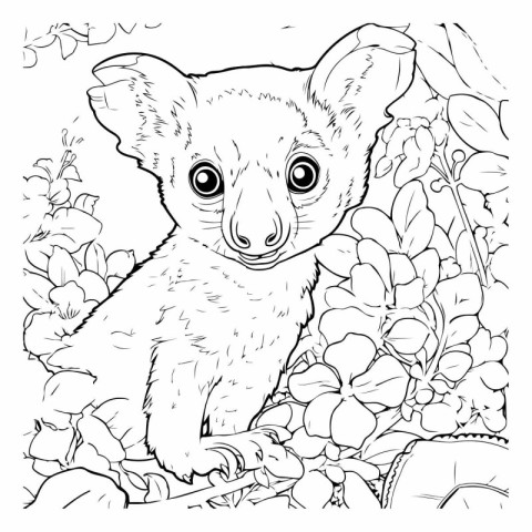 Coloring book for adult and older children. Coloring page with c