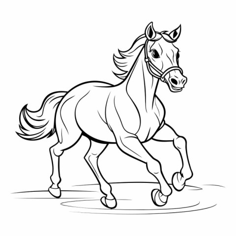 Horse running. sketch for your design EPS10