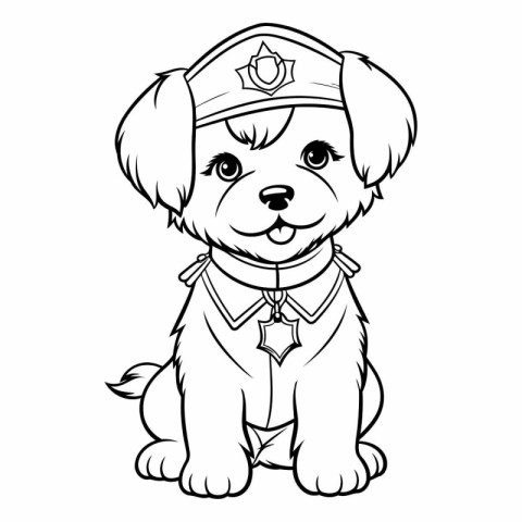 Puppy in the form of a police officer