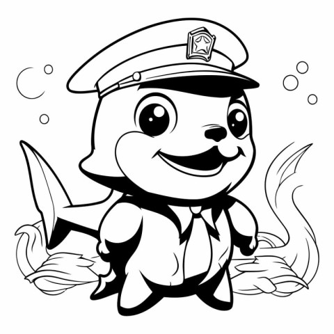 Cute Little Pirate Cartoon Mascot Character - Coloring Book