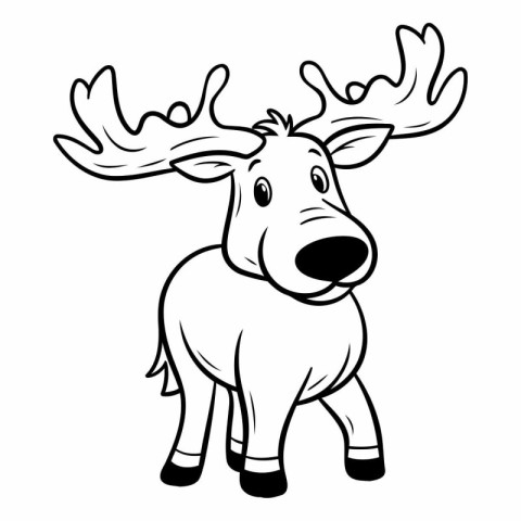 Illustration of a reindeer on a white background - vector