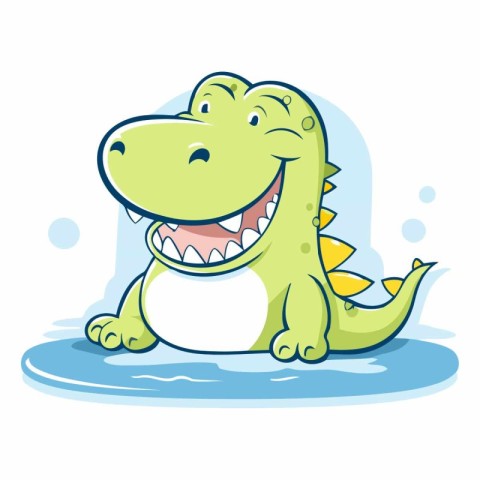 Cartoon crocodile of a crocodile on a white background.