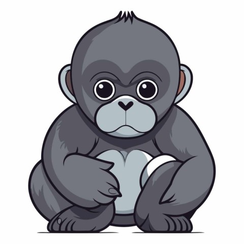 Gorilla Cartoon Mascot Character.