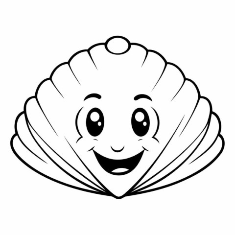 Cute shell icon. Cartoon illustration of cute shell vector icon