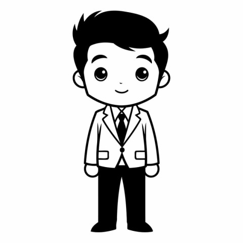 businessman avatar cartoon character vector illustration graphic