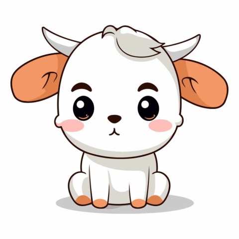 Cute cow cartoon character vector illustration design. Cute farm