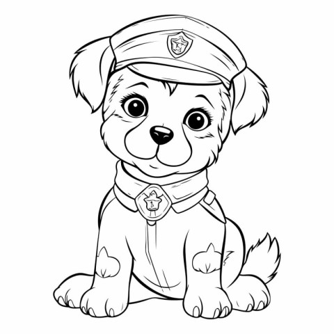 Puppy in the form of a police officer