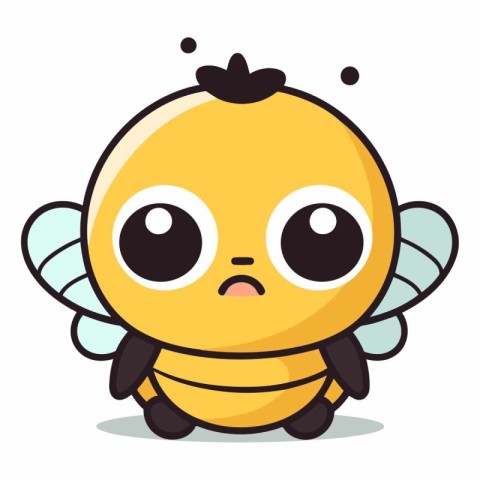 Cute Bee Cartoon Mascot Character.